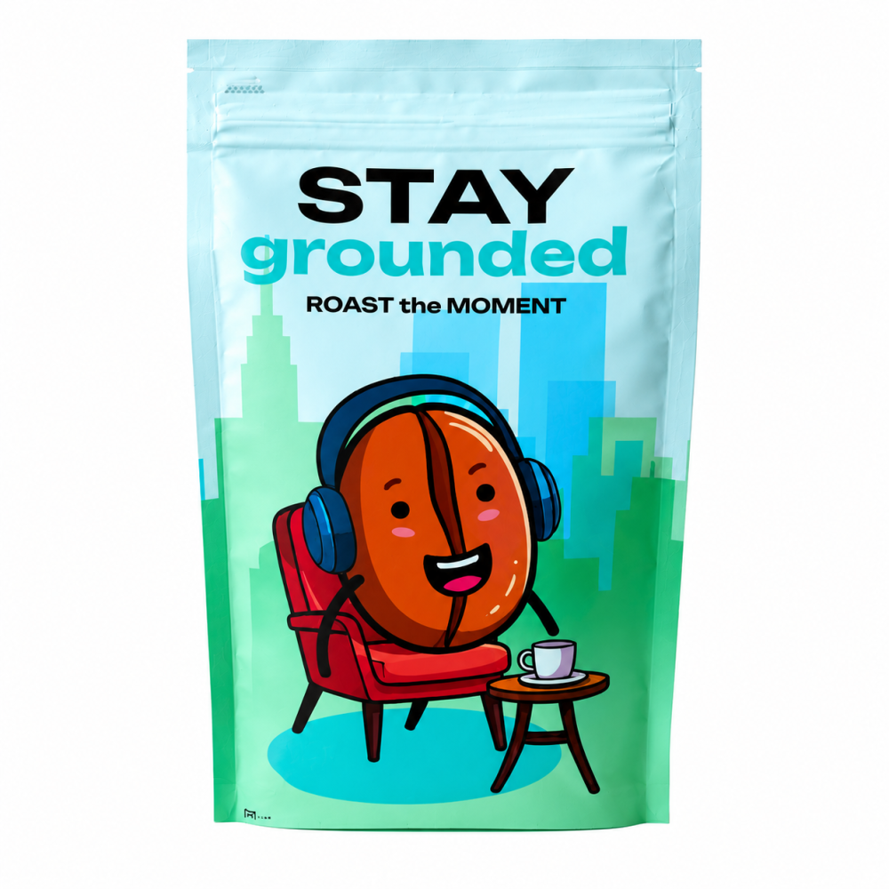 Stay Grounded to aromatyczna kawa palona zamknięta w praktycznym, szczelnym opakowaniu, które pomaga zachować świeżość i intensywny aromat. Doskonale sprawdzi się podczas porannego rytuału, przerwy w pracy