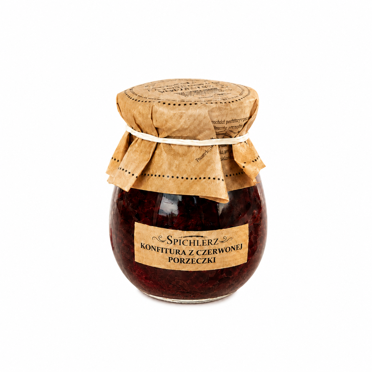 Konfitura z czerwonej porzeczki Spichlerz to wyjątkowy produkt przygotowany z owoców o intensywnym smaku i aromacie. Doskonała do pieczywa, naleśników, deserów oraz jako dodatek do domowych wypieków.