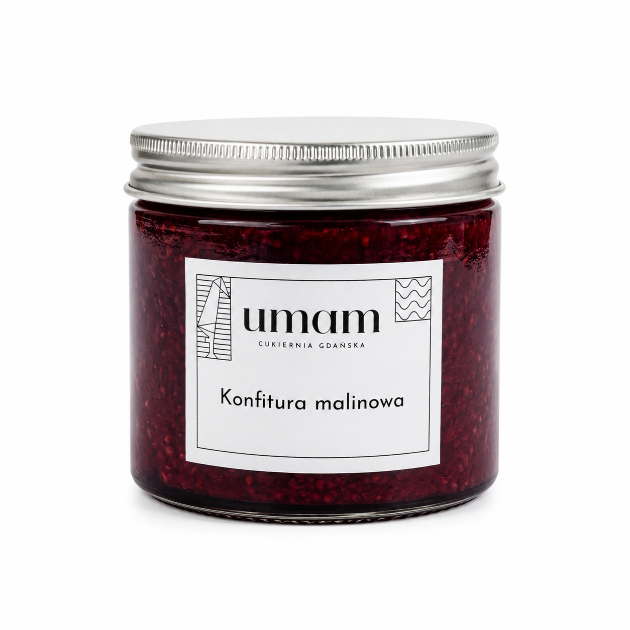 Wyjątkowa konfitura malinowa umam z Cukierni Gdańskiej, przygotowana z aromatycznych owoców o intensywnym smaku. Idealna do pieczywa, naleśników, ciast i deserów.