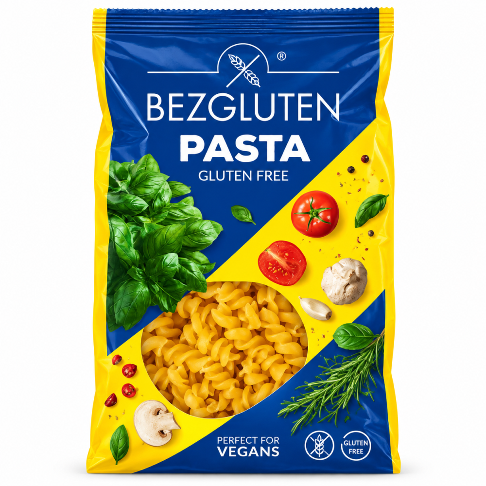 Bezglutenowy makaron świderki Fusilli – uniwersalny makaron do sosów, sałatek, warzyw i zapiekanek. Doskonała alternatywa dla tradycyjnego makaronu.