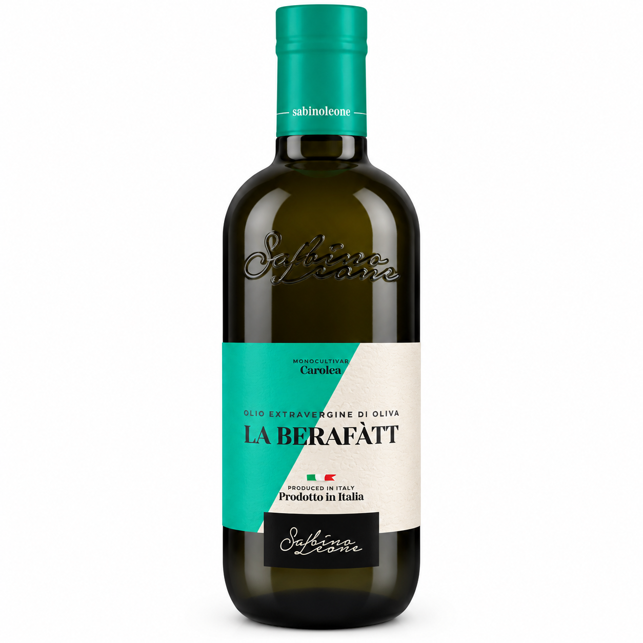 Oliwa z oliwek extra virgin La Berafàtt Carolea Sabino Leone – włoska oliwa premium z jednej odmiany oliwek. Wyjątkowy smak i aromat do sałatek, pieczywa i dań kuchni śródziemnomorskiej.