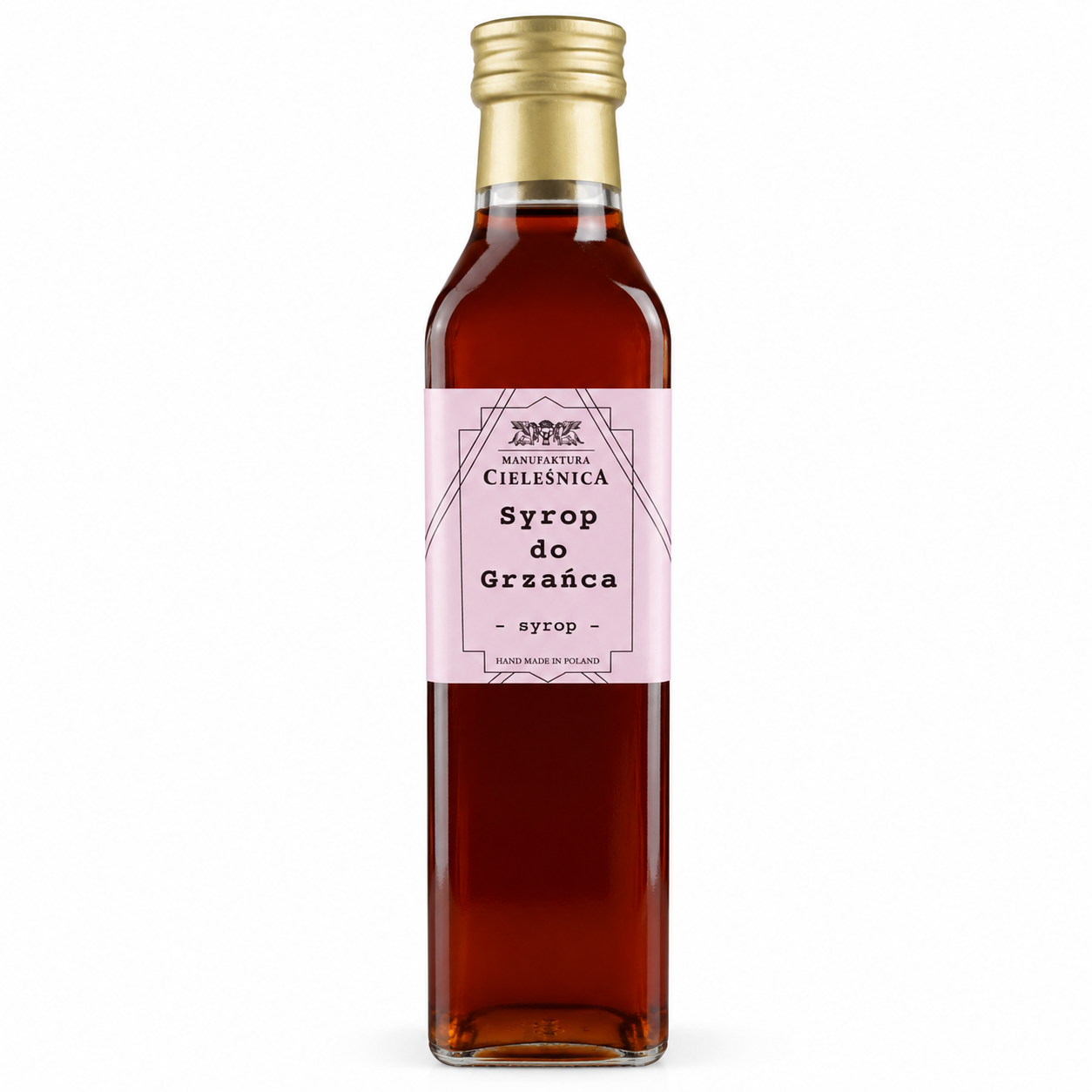 Aromatyczny Syrop do Grzańca Manufaktura Cieleśnica. Idealny do grzanego wina, herbaty i rozgrzewających napojów na chłodne wieczory.
