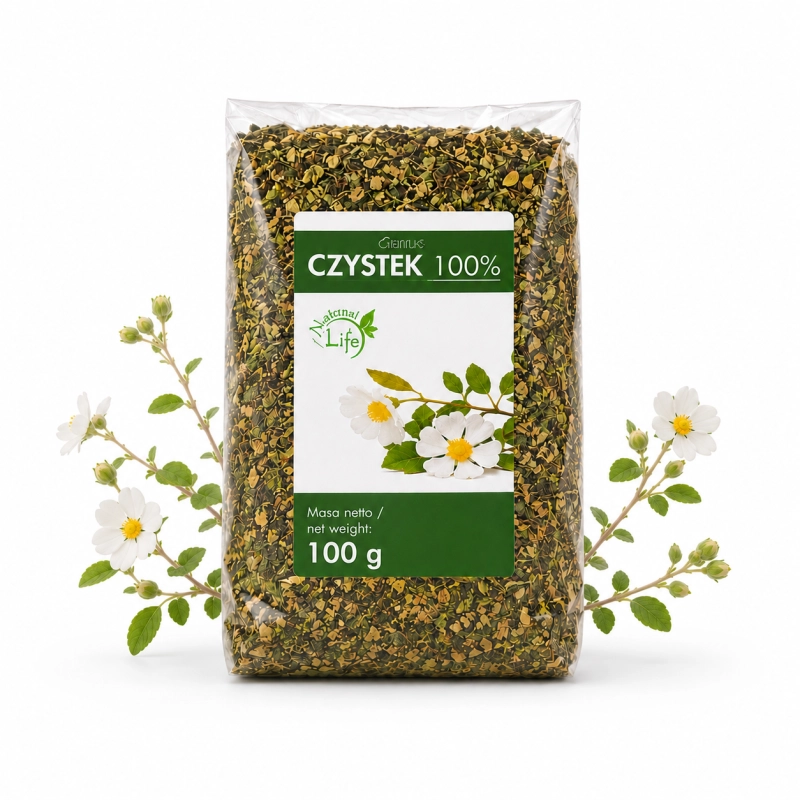 zioło suszone czystek w opakowaniu 100g