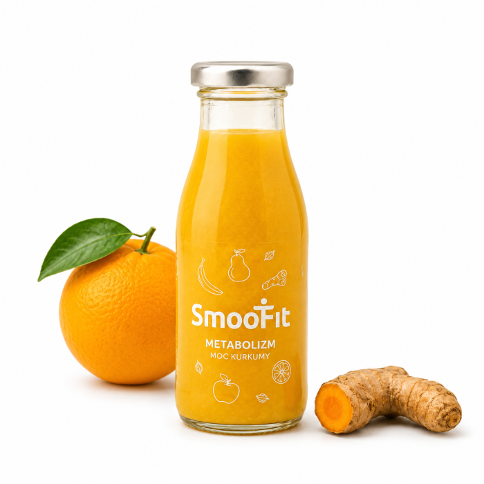 smoofit metabolizm, kurkuma, imbir, agrest, gruszka, banan, jabłko, 250ml
