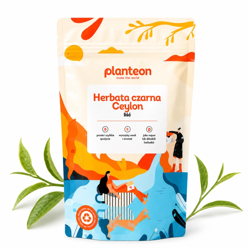 Planteon herbata czarna ceylon liść, 50g