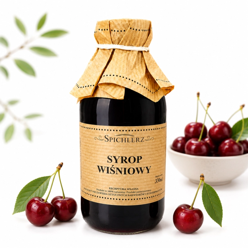 spichlerz syrop wiśniowy, naturalny, 330ml