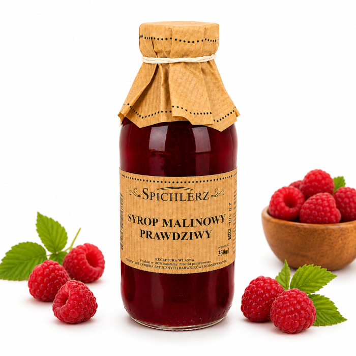 spichlerz, syrop malinowy naturalny, 330 ml