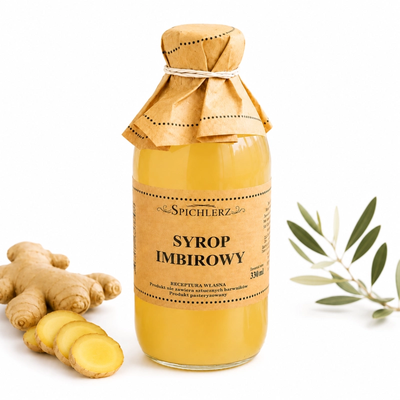 spichlerz syrop imbirowy naturalny, butelka 330 ml