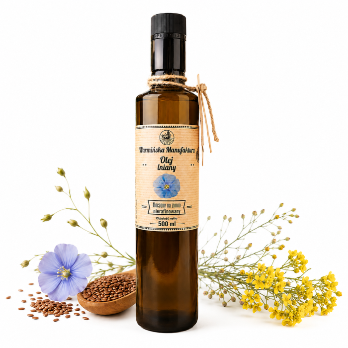 warmińska manufaktura olej lniany, butelka 250 ml