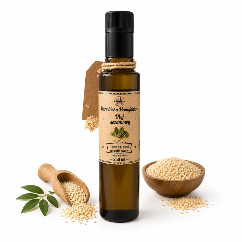 warmińska manufaktura olej sezamowy, butelka 250ml