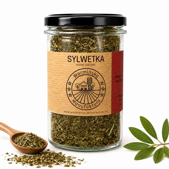warmińska manufaktura, napar ziołowy sylwetka, słoik 100g