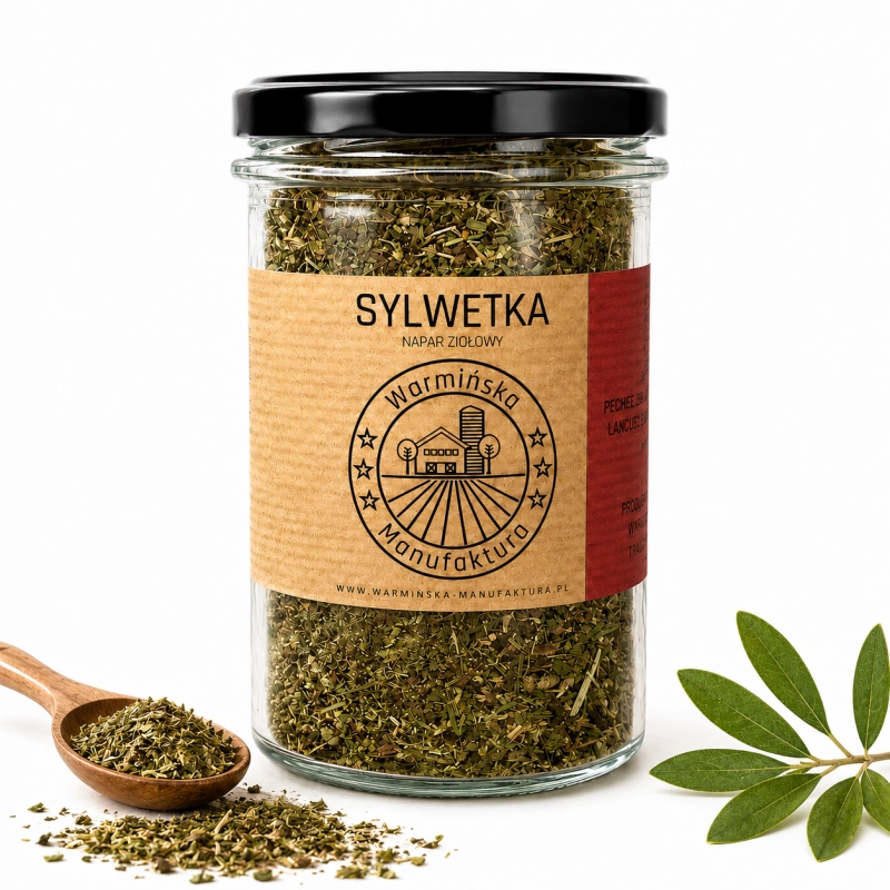 warmińska manufaktura, napar ziołowy sylwetka, słoik 100g
