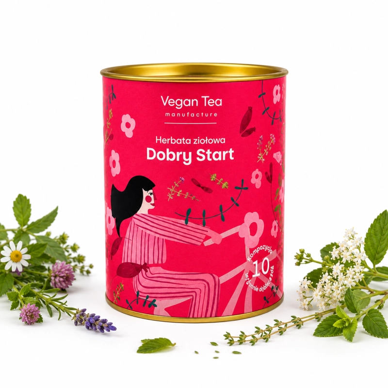 vegantea, herbata ziołowa, puszka, 80g