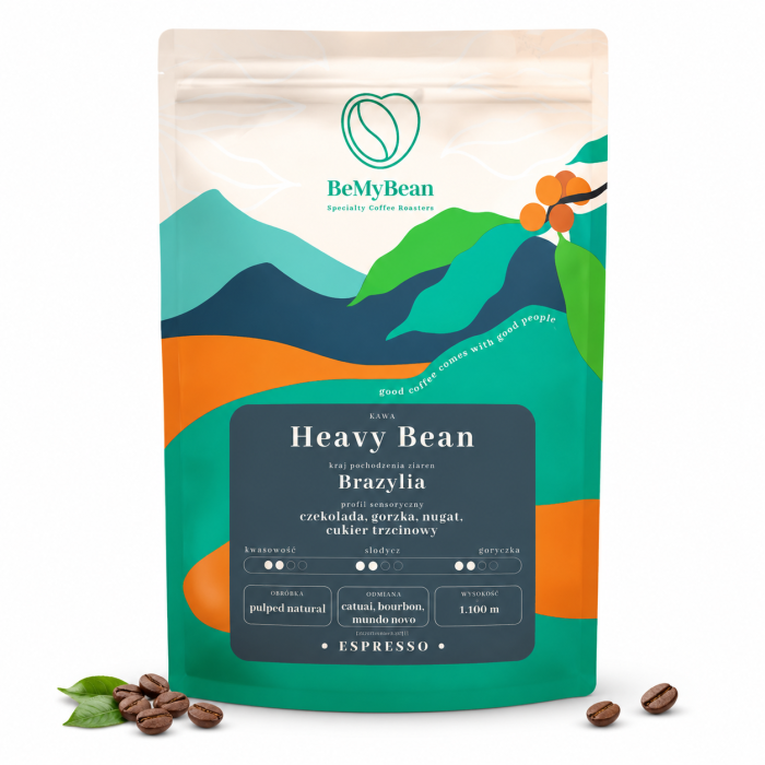 kawa mielona, kawa Brazylia, 100% arabica, kawa espresso, kawa specialty, BeMyBean kawa, kawa do ekspresu, kawa 250g, kawa świeżo palona, kawa bez goryczy, kawa do kawiarki, heavy bean
