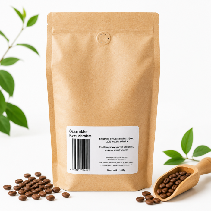 kawa Scrambler Scrambler kawa ziarnista kawa 80% arabika 20% robusta kawa orzech czekolada kawa kakao kawa do espresso kawa do kawiarki kawa do ekspresu automatycznego kawa 1 kg mocna kawa ziarnista