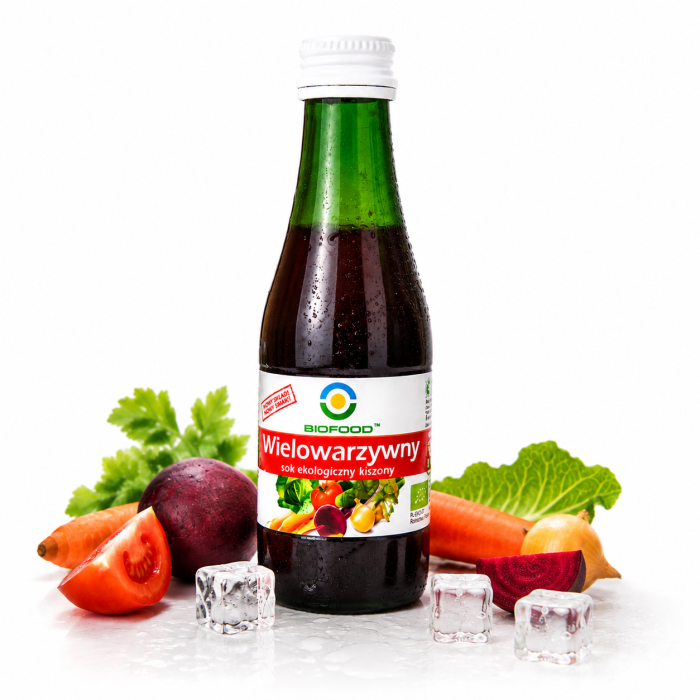 sok wielowarzywny, sok kiszony warzywny, BIOFOOD sok, sok ekologiczny warzywny, sok bez cukru, naturalny sok warzywny, kiszone warzywa sok, healthy vegetable juice, sok BIO, sok 330 ml