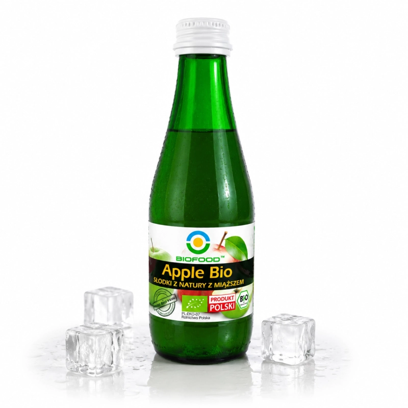 sok jabłkowy NFC, Apple Bio sok, BIOFOOD jabłko, naturalny sok jabłkowy, sok bez koncentratu, sok jabłkowy 330 ml, sok BIO, healthy apple juice, sok owocowy naturalny, sok bez cukru