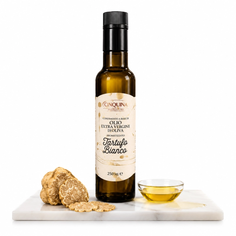 oliwa truflowa, Tartufo Bianco oliwa, oliwa z białą truflą, oliwa Cinquino, oliwa extra virgin truffle, oliwa premium, oliwa gourmet, oliwa do makaronu, oliwa do risotto, oliwa aromatyzowana