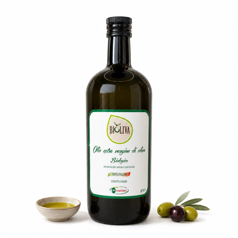 oliwa z oliwek, oliwa extra virgin, oliwa bio, oliwa ekologiczna, włoska oliwa, Bioliva, Morettini, oliwa 1L, oliwa tłoczona na zimno, oliwa z Włoch