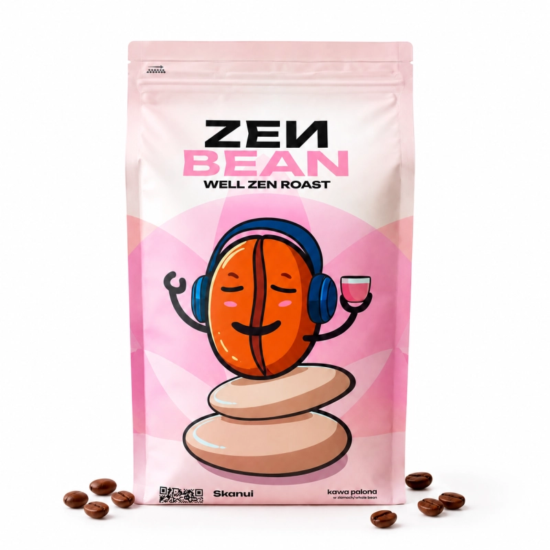kawa ziarnista, kawa palona, kawa w ziarnach, ZEN BEAN, Well Zen Roast, kawa do ekspresu, kawa do kawiarki, kawa na prezent, świeżo mielona kawa