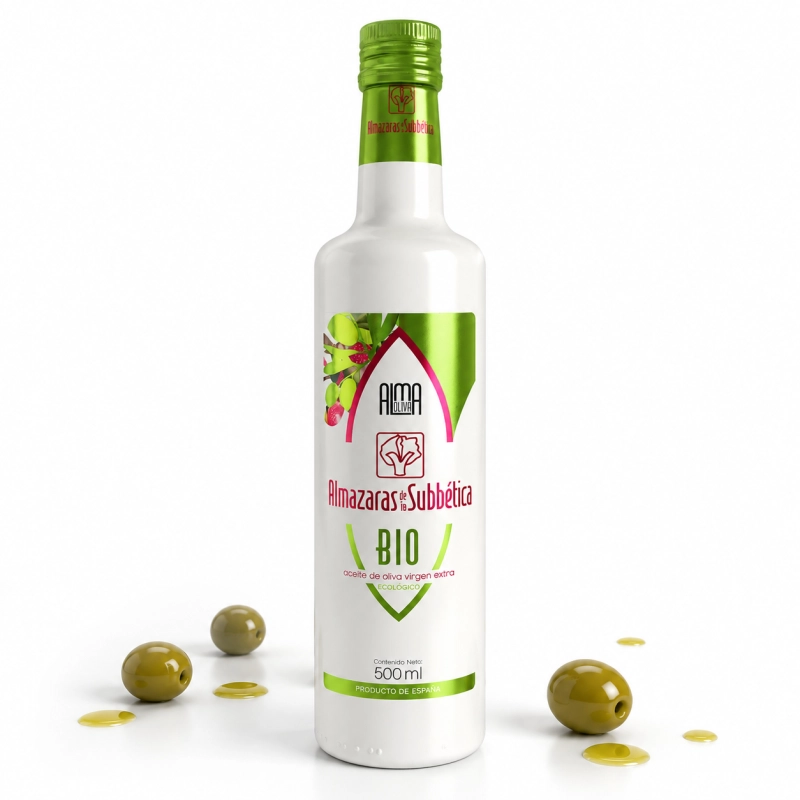 oliwa BIO, oliwa extra virgin, Almazaras de la Subbética, oliwa hiszpańska, oliwa premium, oliwa ekologiczna, oliwa 500 ml, oliwa z oliwek, oliwa Subbética