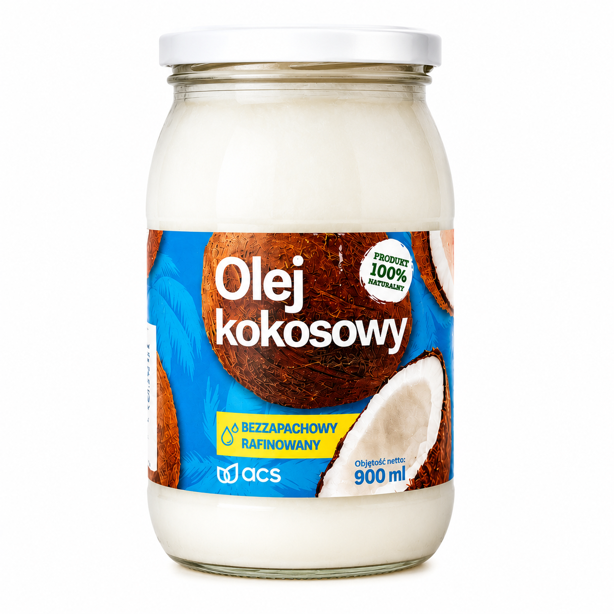 Olej kokosowy bezzapachowy rafinowany 900 ml to wysokiej jakości, naturalny olej roślinny o wszechstronnym zastosowaniu w kuchni. Dzięki procesowi rafinacji sprawia, że idealnie nadaje się do smażenia, pieczenia oraz gotowania w wysokich temperaturach.