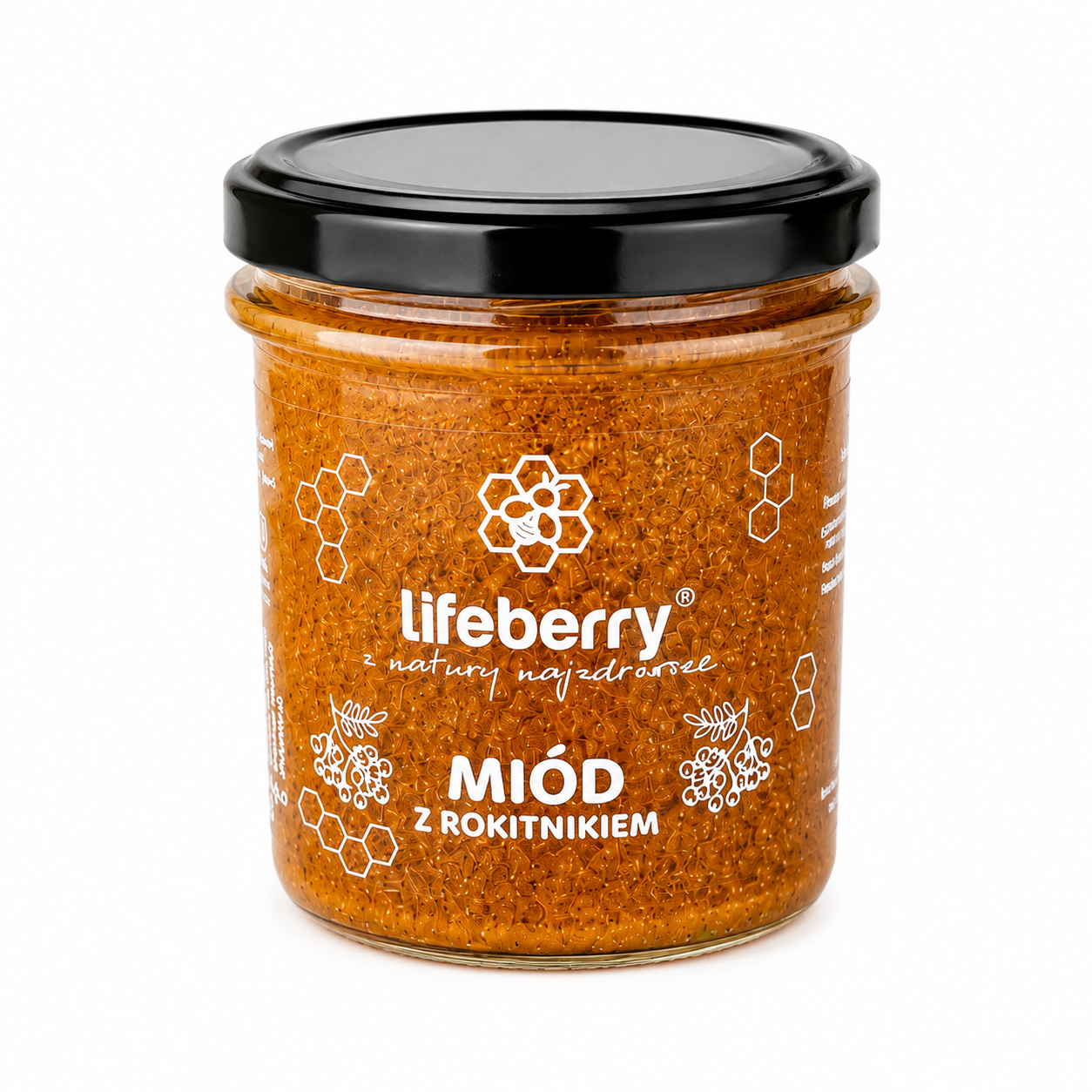 Lifeberry miód z rokitnikiem to wysokiej jakości naturalny produkt łączący delikatną słodycz miodu z charakterystycznym, lekko kwaskowym smakiem rokitnika. Powstaje z dbałością o czysty skład, bez sztucznych dodatków i ulepszaczy.