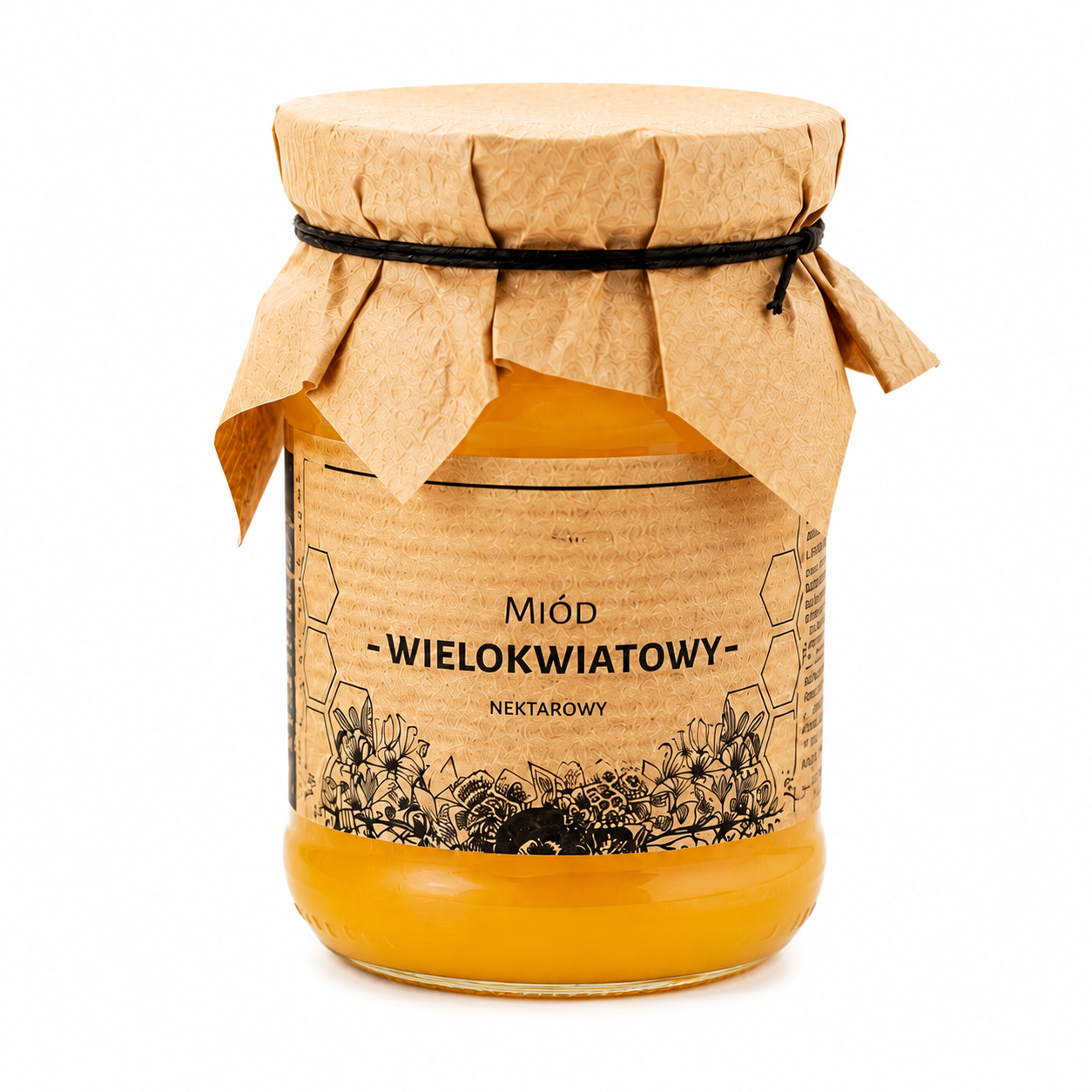 Skarby Roztocza miód wielokwiatowy nektarowy to naturalny produkt pszczelarski powstający z nektaru różnych roślin miododajnych. Charakteryzuje się łagodnym, przyjemnie słodkim smakiem oraz delikatnym, kwiatowym aromatem.