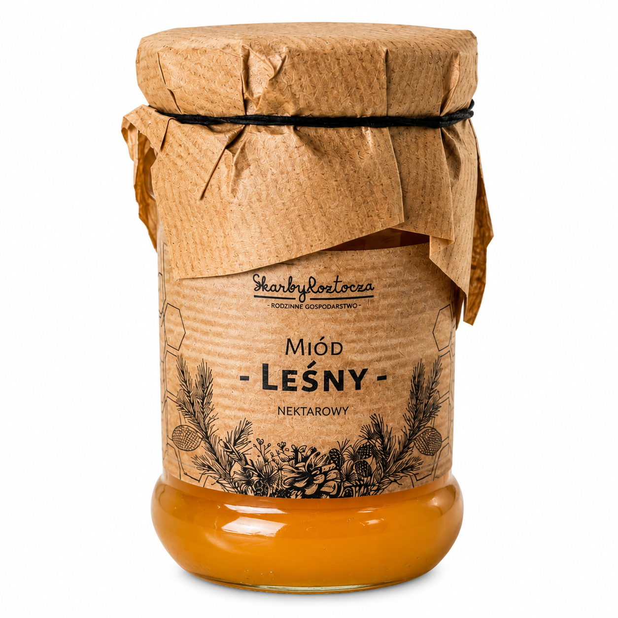Miód Leśny Nektarowy Skarby Roztocza to naturalny produkt pszczelarski pochodzący z czystych terenów leśnych. Charakteryzuje się intensywnym, głębokim smakiem oraz bogatym aromatem, który wyróżnia go na tle innych miodów.