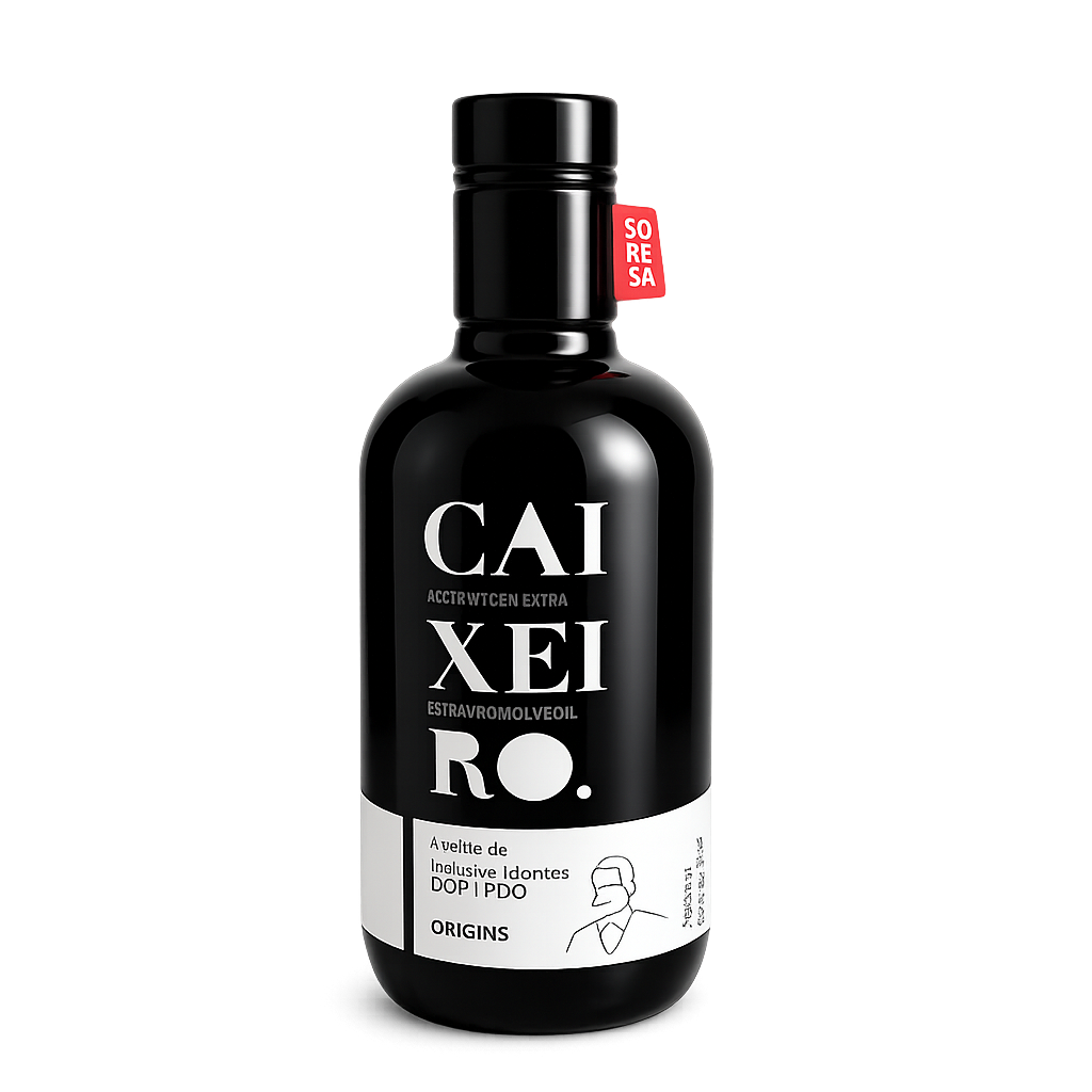CAXEIRO Extra Virgin Olive Oil tłoczona na zimno z wyselekcjonowanych oliwek charakteryzuje się intensywnym, owocowym profilem z delikatną nutą goryczki i pikantności. Doskonale sprawdzi się jako dodatek do sałatek, pieczywa, dań śródziemnomorskich.