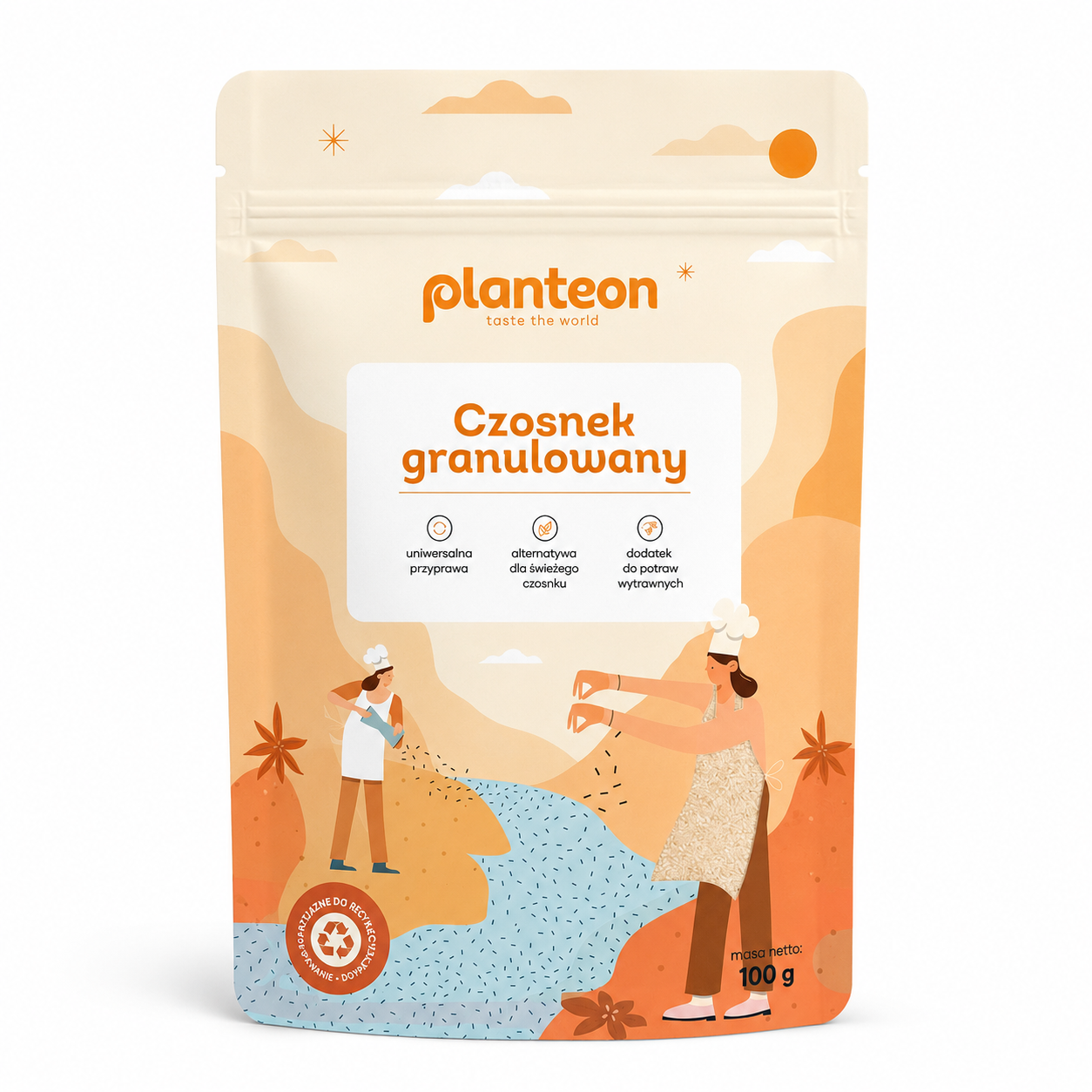 Czosnek Granulowany Planteon 100 g to praktyczna i uniwersalna przyprawa, która doskonale sprawdza się w codziennym gotowaniu. Ma intensywny, charakterystyczny aromat czosnku i jest wygodną alternatywą dla świeżego czosnku.