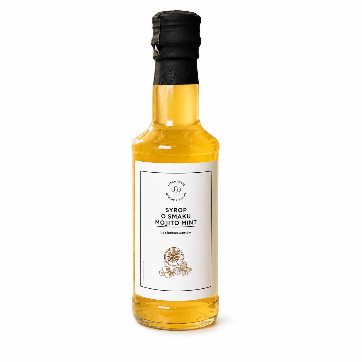 Syrop Mojito Mint to aromatyczny syrop o świeżym, orzeźwiającym smaku inspirowanym klasycznym mojito. Połączenie nut limonki i mięty sprawia, że świetnie sprawdzi się jako dodatek do wody, lemoniady, herbaty mrożonej, drinków bezalkoholowych.