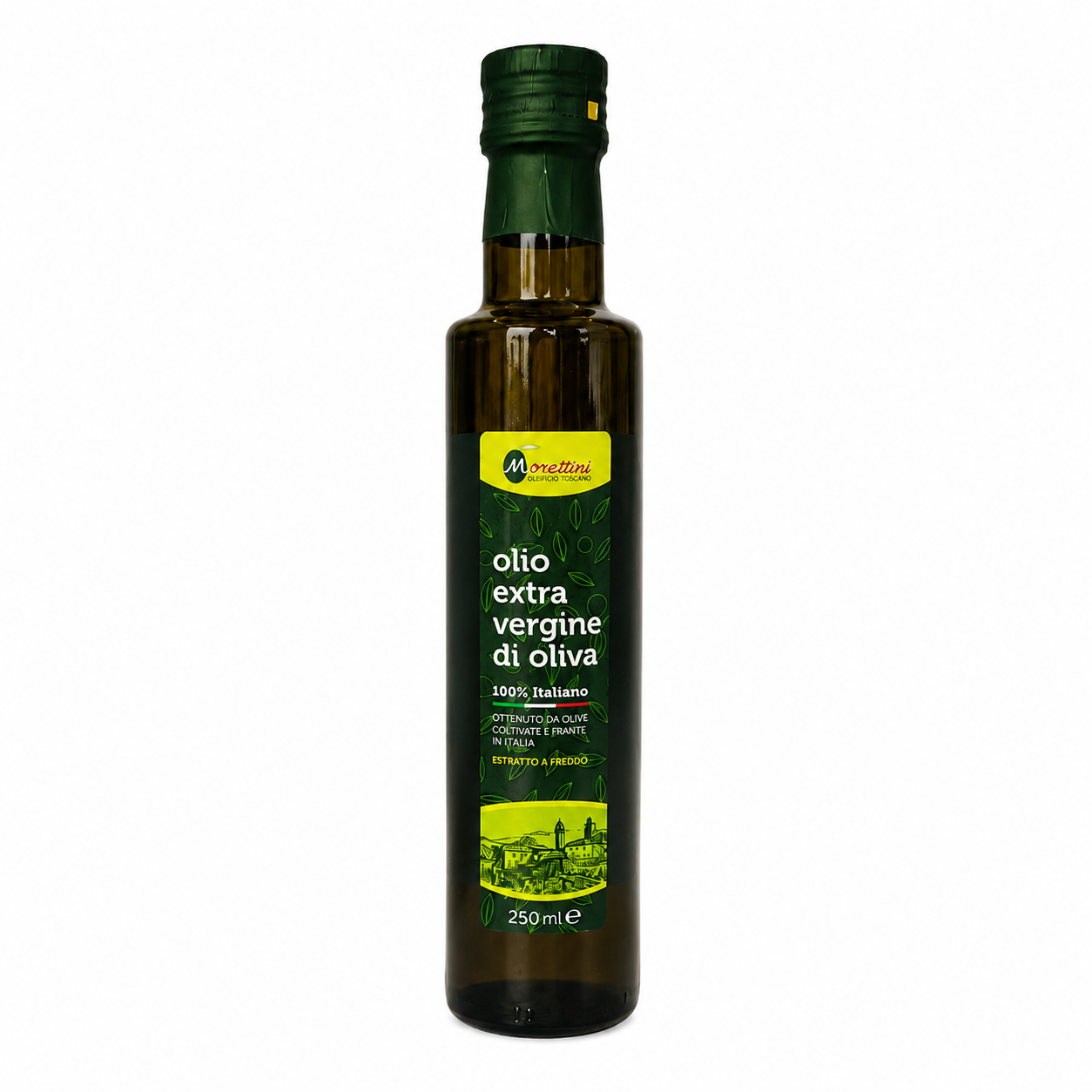 Odkryj wyjątkowy smak włoskiej tradycji z oliwą z oliwek Extra Virgin Morettini 250 ml. To wysokiej jakości oliwa otrzymana z włoskich oliwek, tłoczona na zimno, dzięki czemu zachowuje naturalny aromat, świeżość i cenne właściwości.